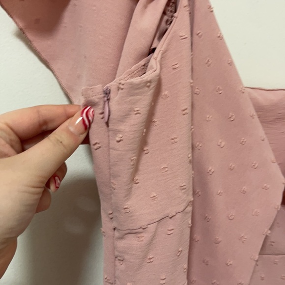 SHEIN Knot Front Ruffle Trim Tie Backless A-line Dress - Picture 5 of 8